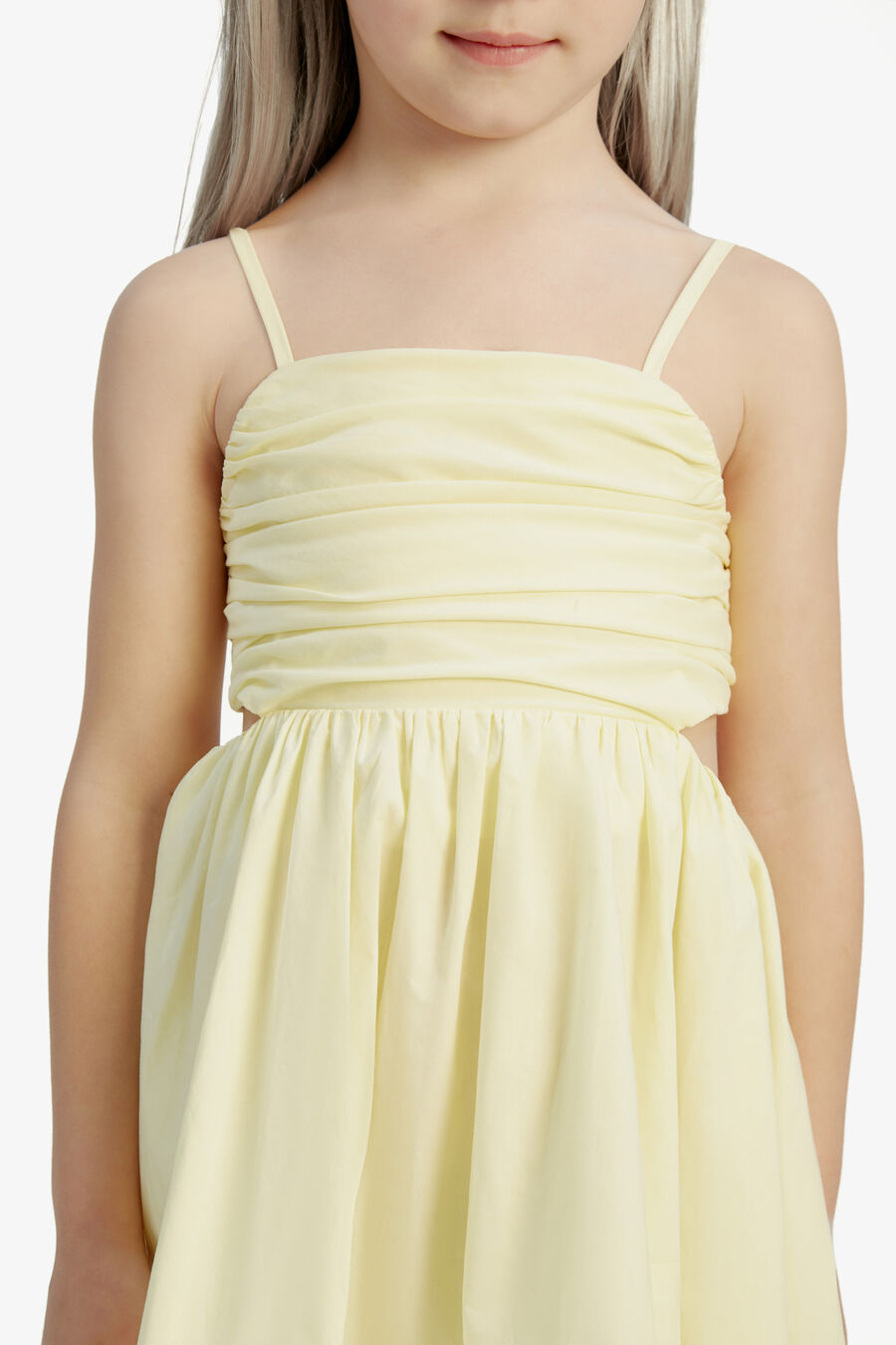 ZARELA POPLIN DRESS in colour LEMON