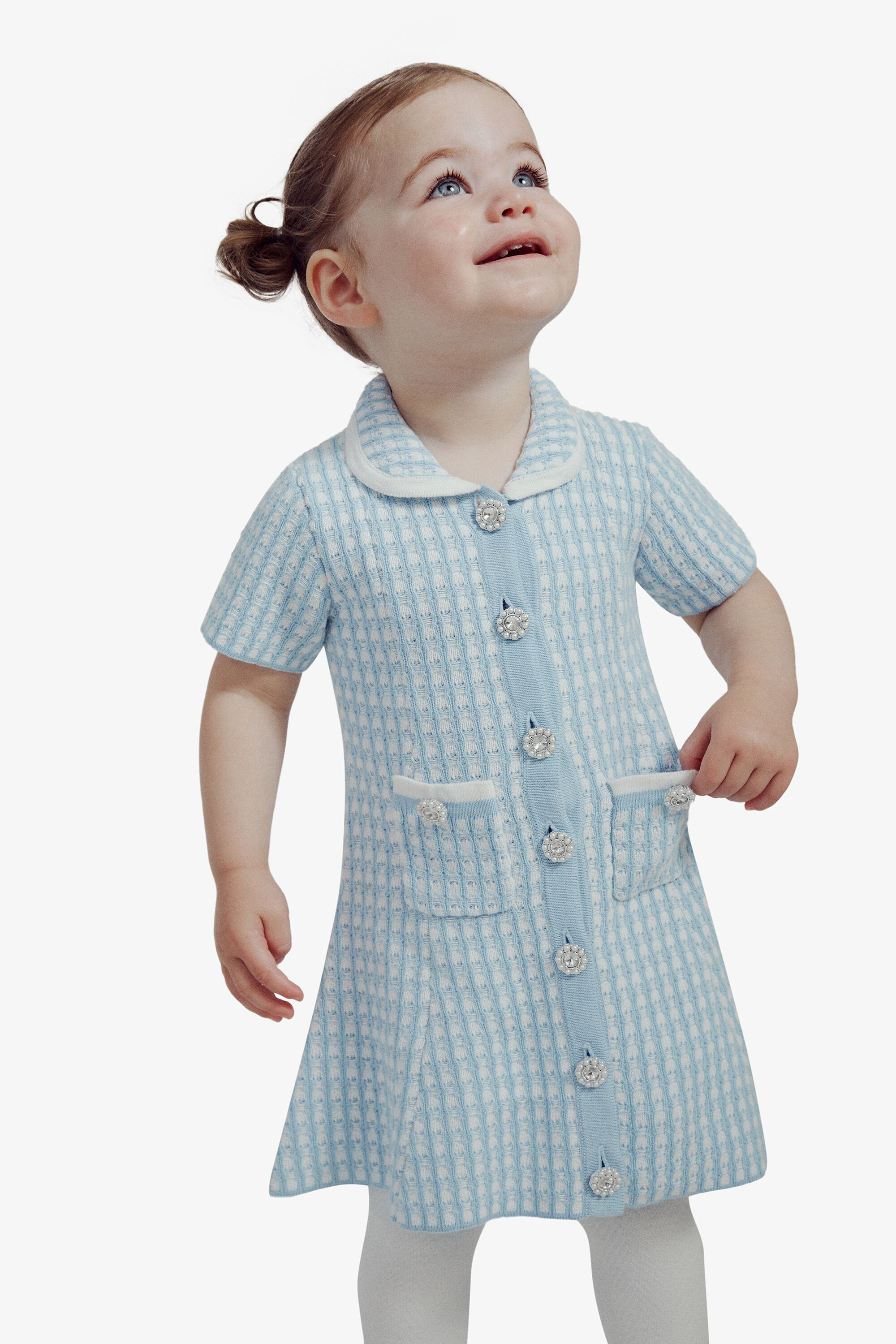 Baby girl blue gingham dress online