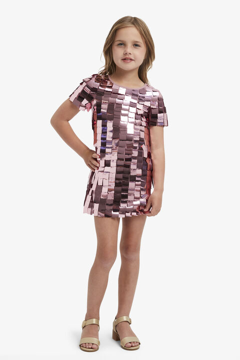 KATANA SEQUIN DRESS in colour PINK CARNATION