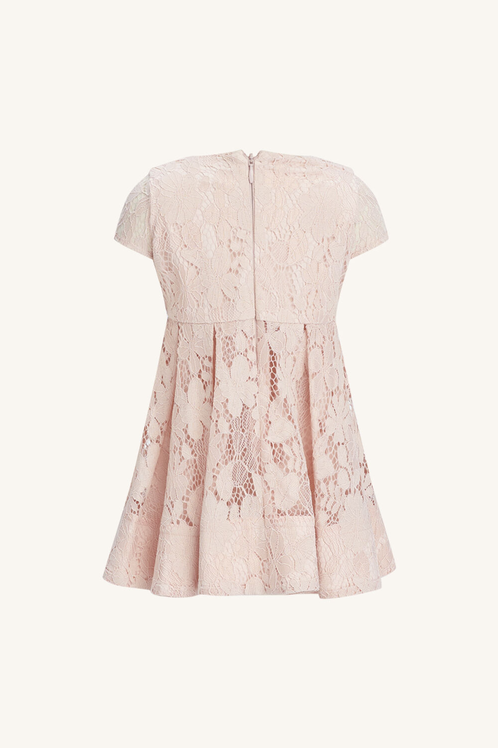 BABY GIRL MIRELA LACE BOW DRESS in colour SOFT PINK