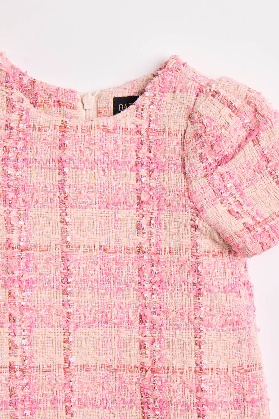 INES BOUCLE MINI DRESS in colour Pink