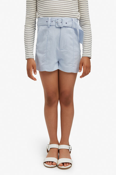 GIRLS HAILEY LINEN SHORT in colour MOONLIGHT BLUE
