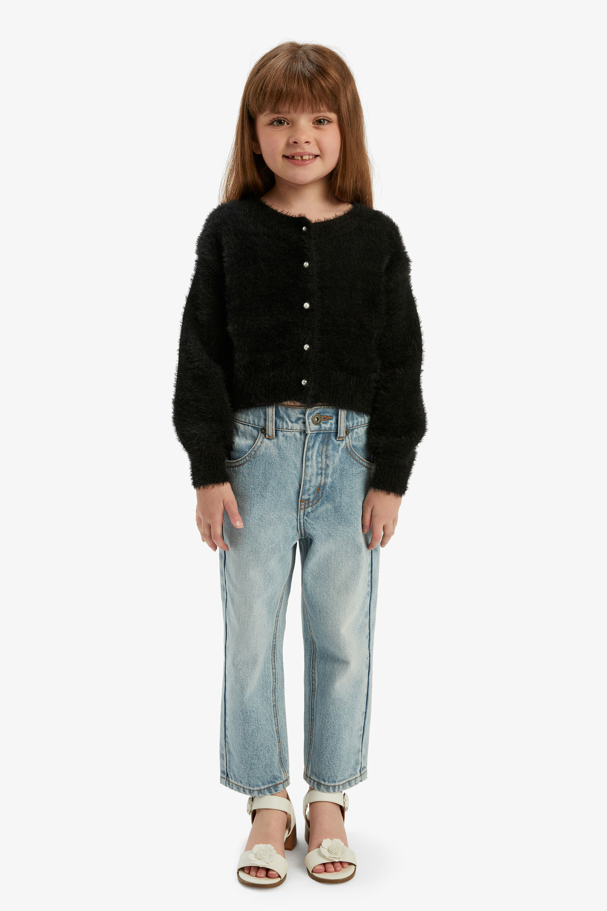 Bell Sleeve Cardi In Black Bardot Junior