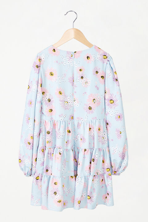 BABY GIRL ELLA BRODERIE DRESS in colour CLEMATIS BLUE