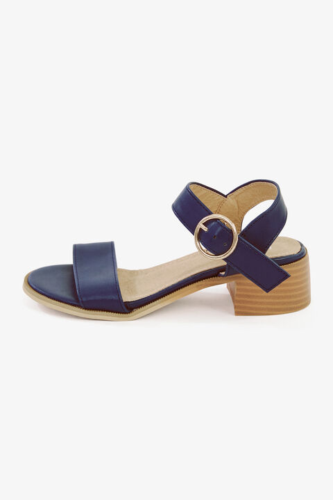 GIRLS BUCKLE HEEL in colour BLACK IRIS