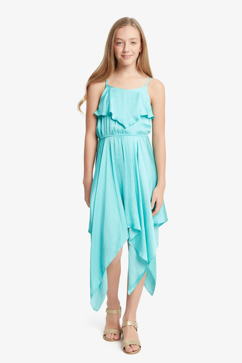 GIRLS ADDY HANKY DRESS in colour CLEARWATER