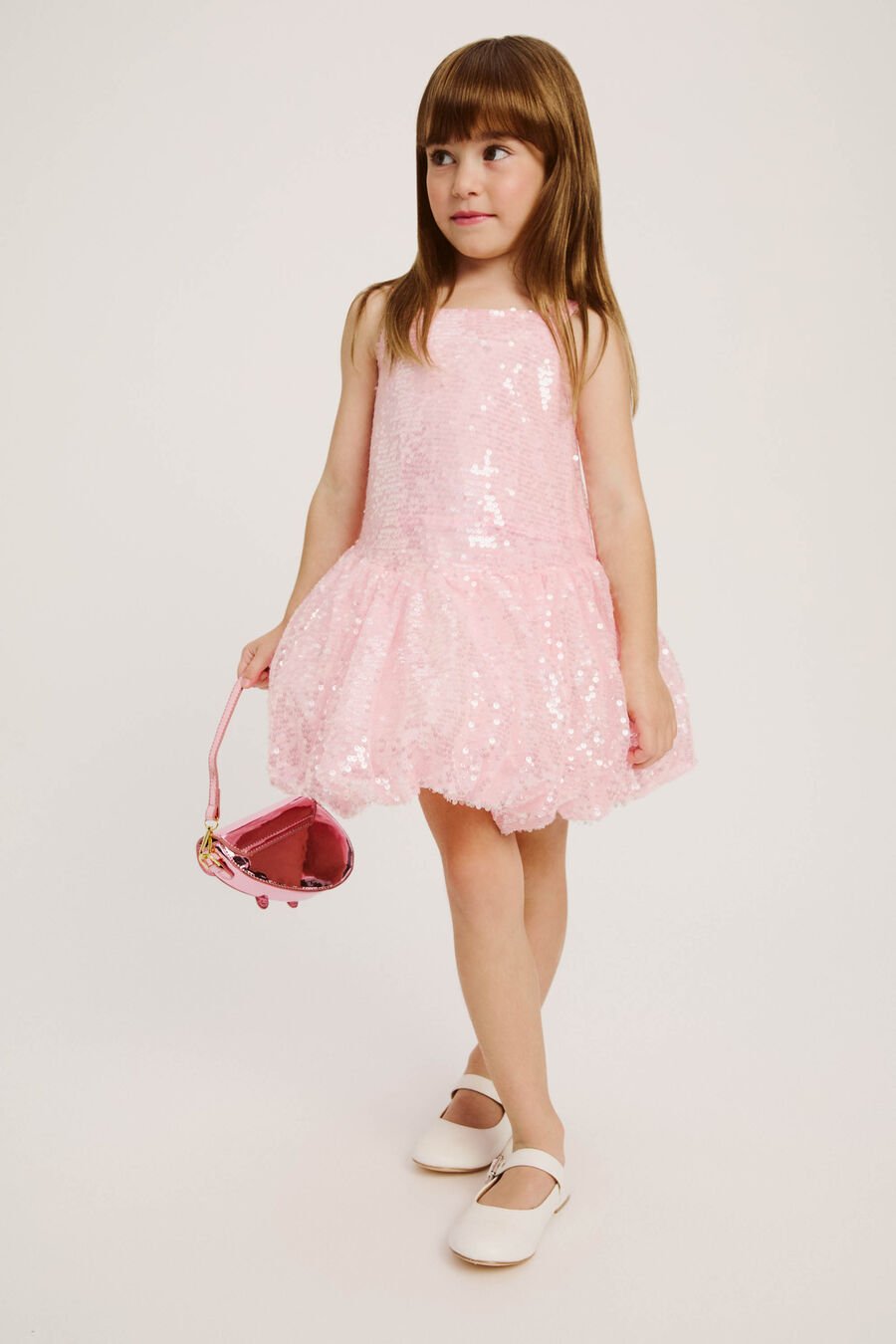 Girls Alanna Mesh Sequin Dress