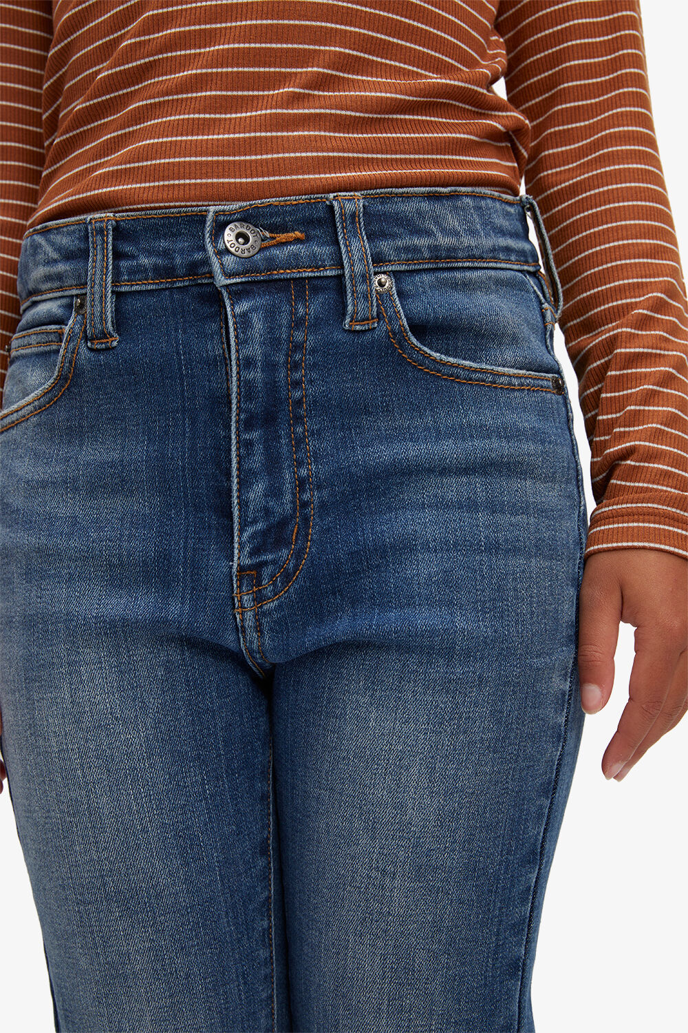 Girls KHLOE CLEAN HI CROP JEAN in colour TRUE NAVY
