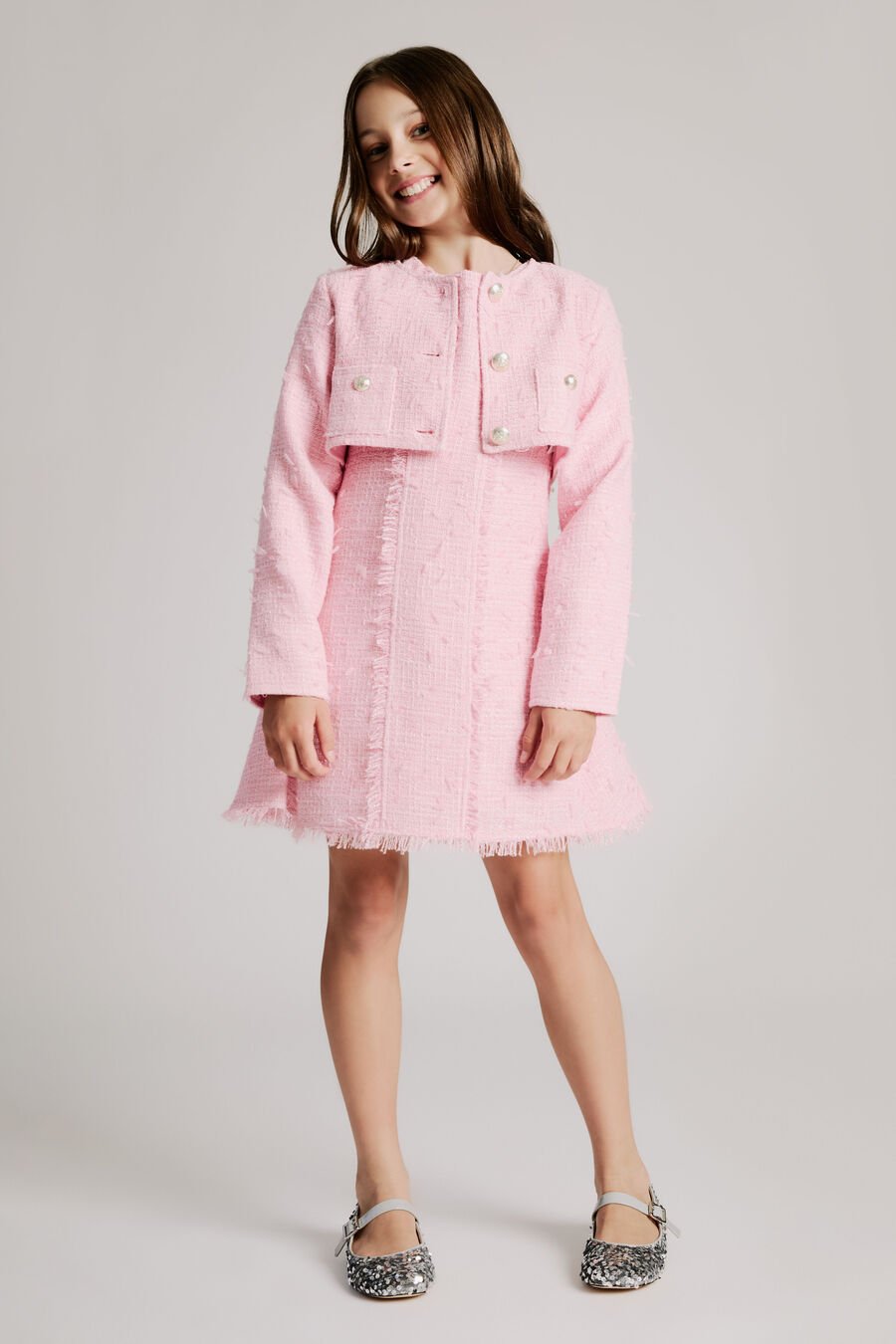 Girls Sutton Boucle Crop Jacket