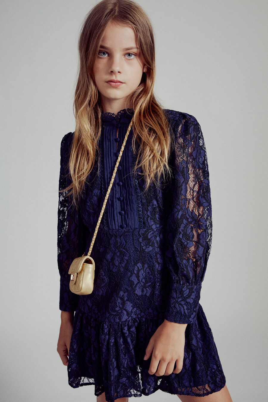 Girls Mini Quilted Metallic Bag