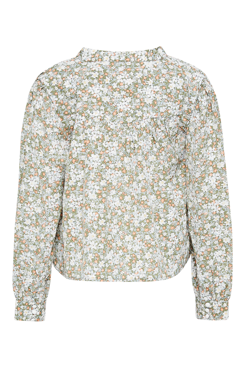 GIRLS SERENITY FLORAL SHIRT in colour BURNT OLIVE