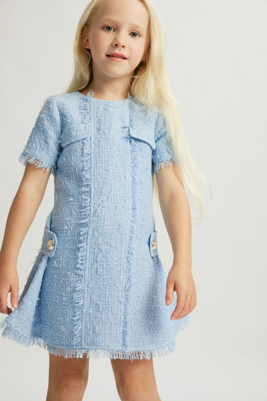 Girls Sutton Boucle Dress