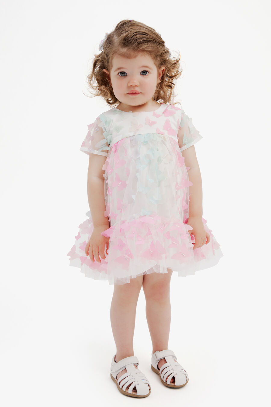 Baby Girl Butterfly Tiered Dress