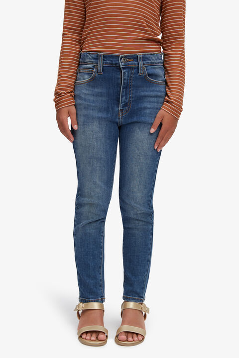 Girls KHLOE HI CROP JEANS in colour TRUE NAVY