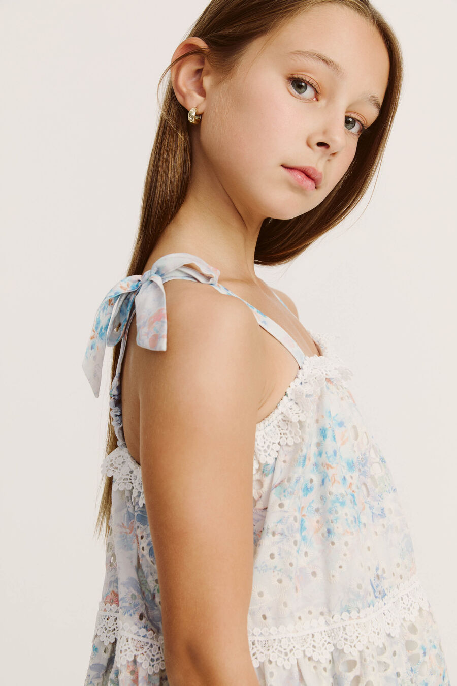 Girls Sylvie Broderie Mini Dress