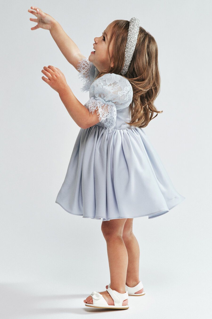 Baby Girl Greta Satin Lace Dress