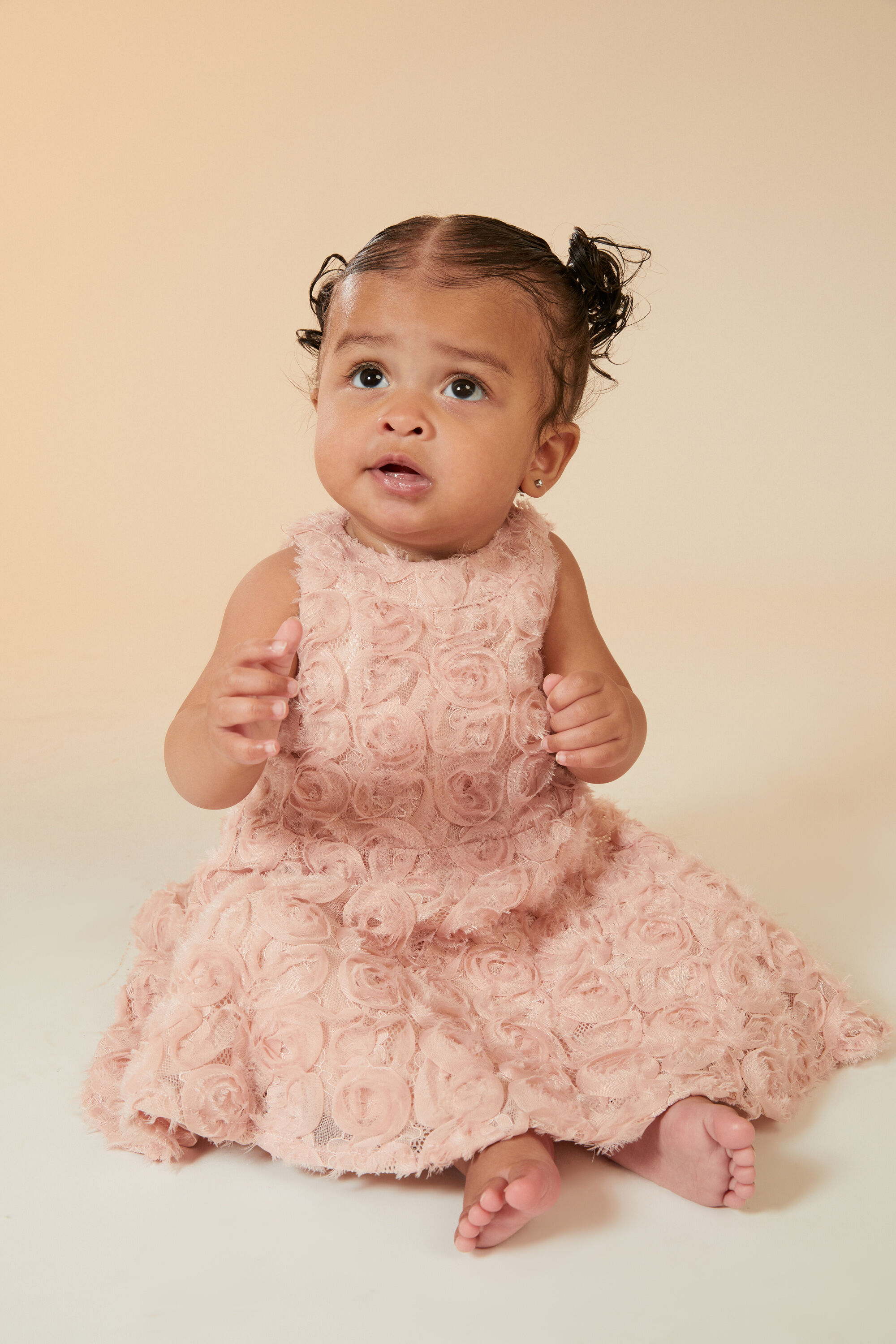 Dusty rose infant dress top