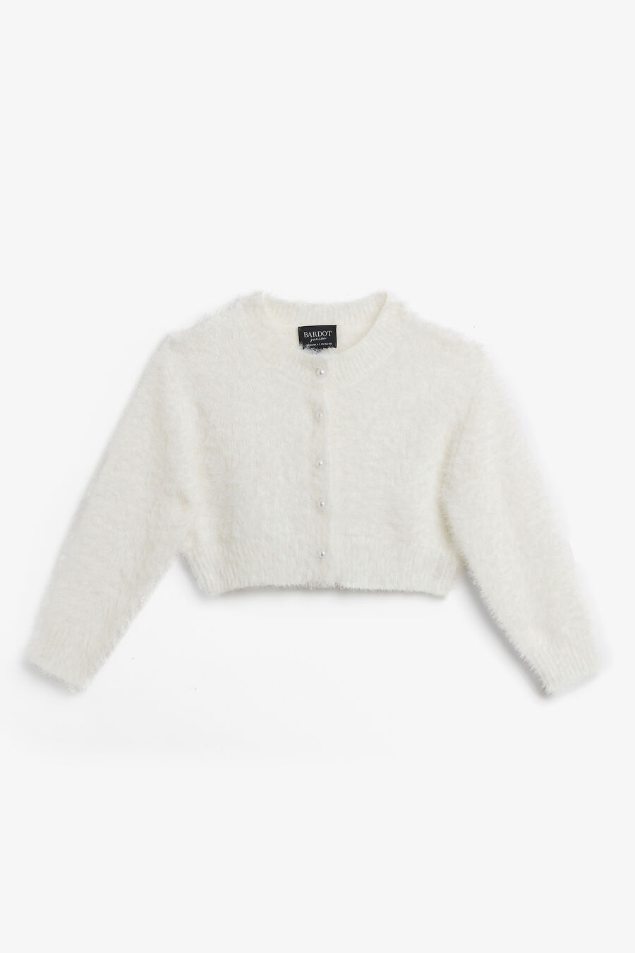 Girls Bell Sleeve Cardi in Ivory