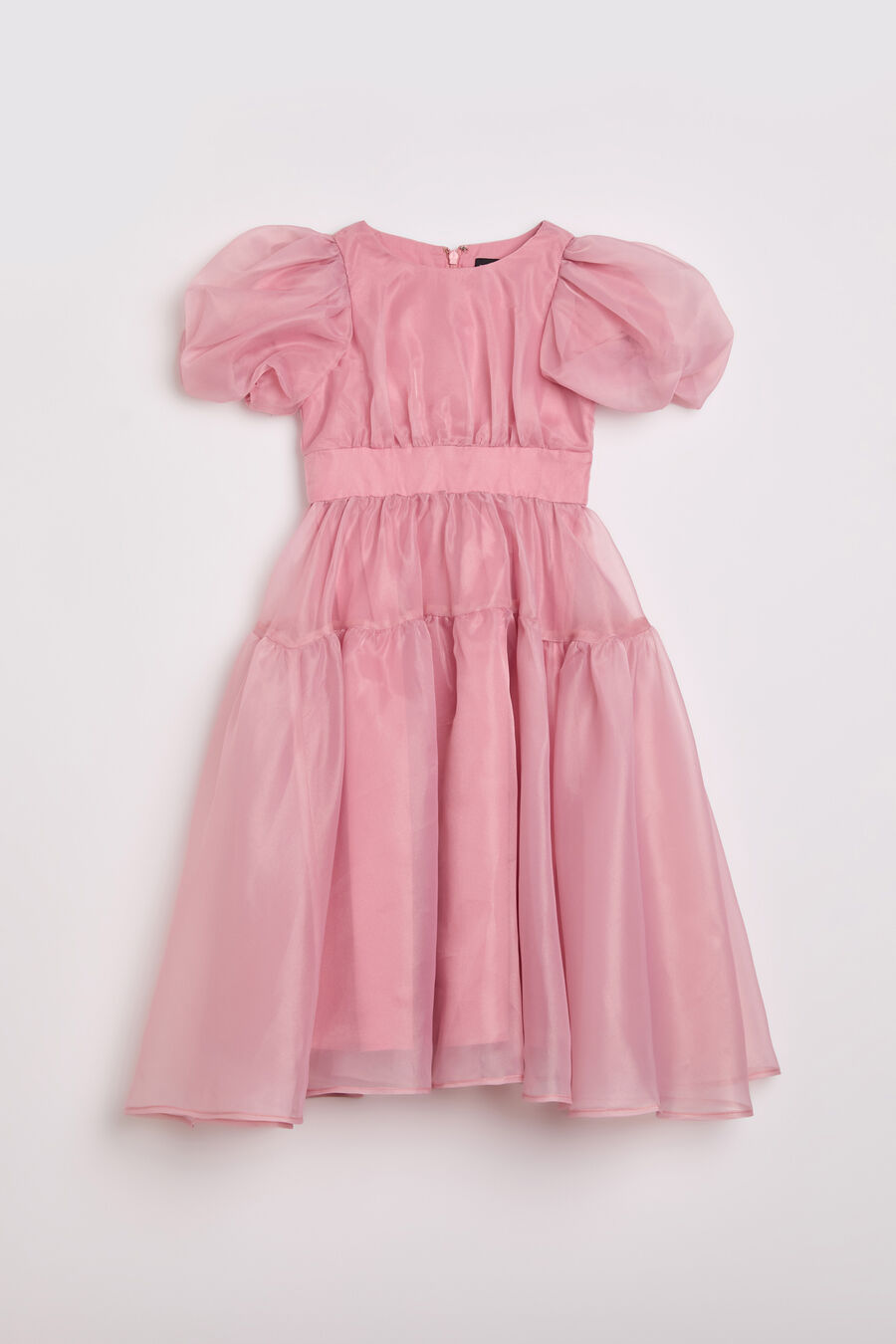 ZOE ORGANZA MIDI DRESS in colour DUSTY PINK