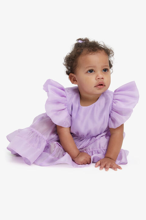 OSHIN ORGANZA DRESS in colour LILAC CHIFFON