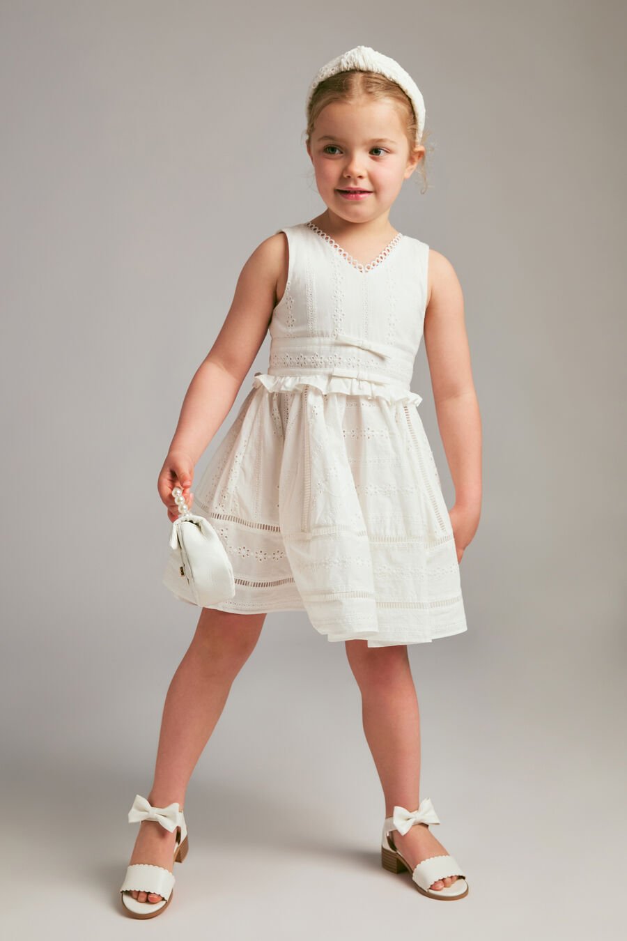 Girls Lulu Broderie Mini Dress