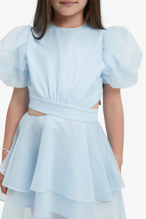 MAIA ORGANZA MINI DRESS in colour ILLUSION BLUE