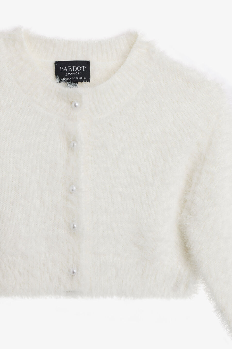 Girls Bell Sleeve Cardi in Ivory