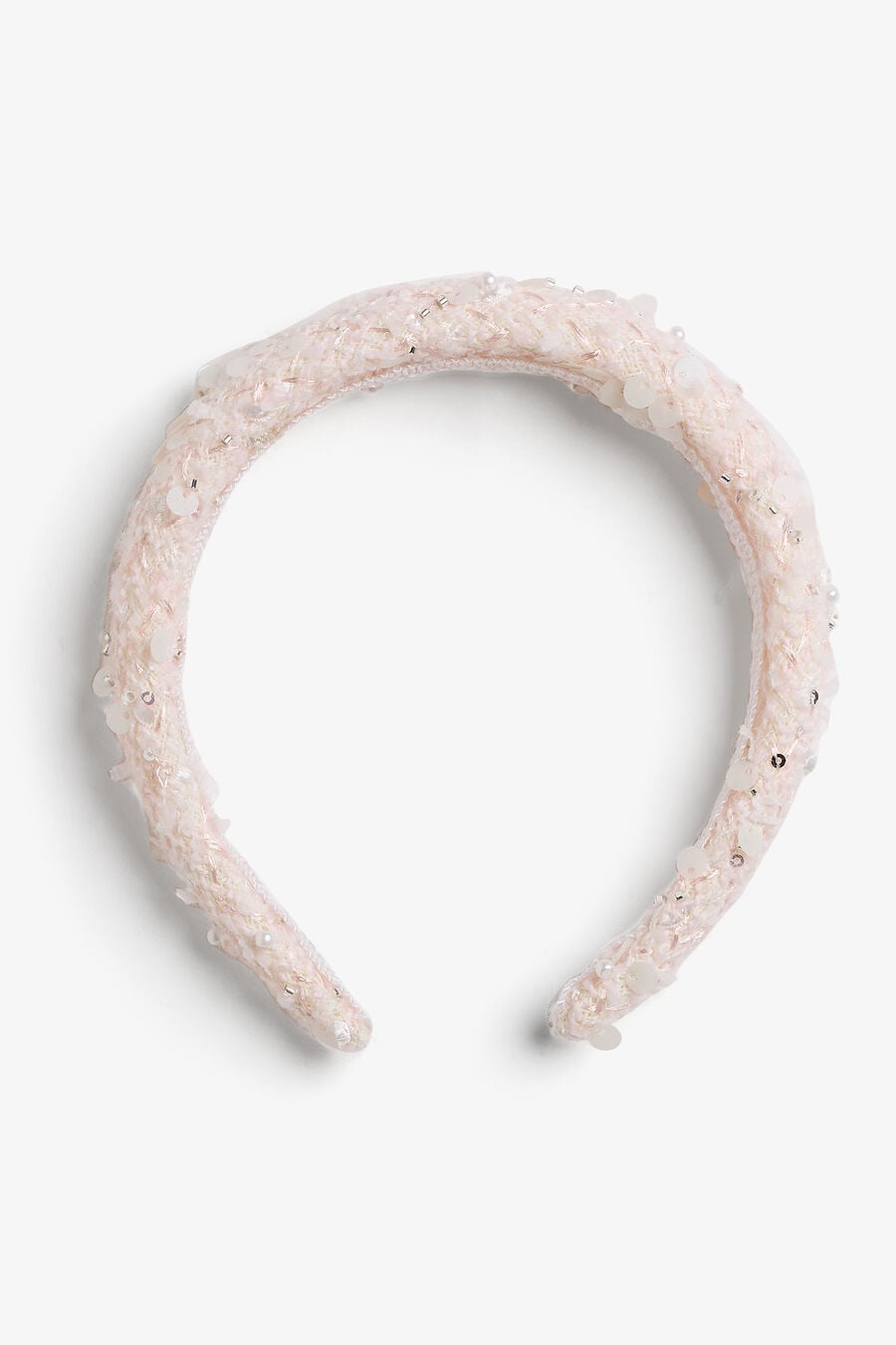 ELLA BOUCLE HEADBAND in colour Soft Pink