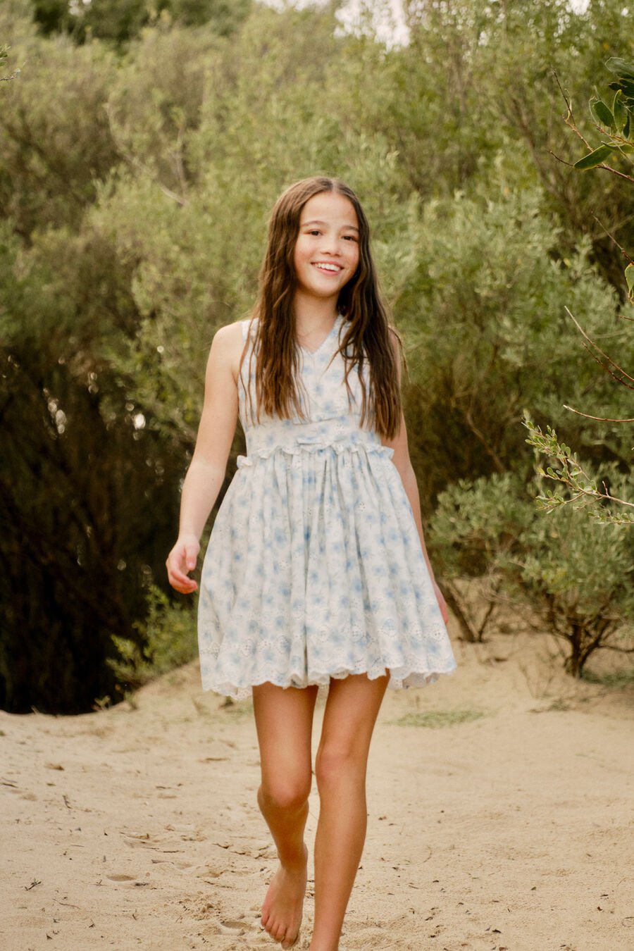 ANNIE FLORAL MINI DRESS in colour BLUE FLORL