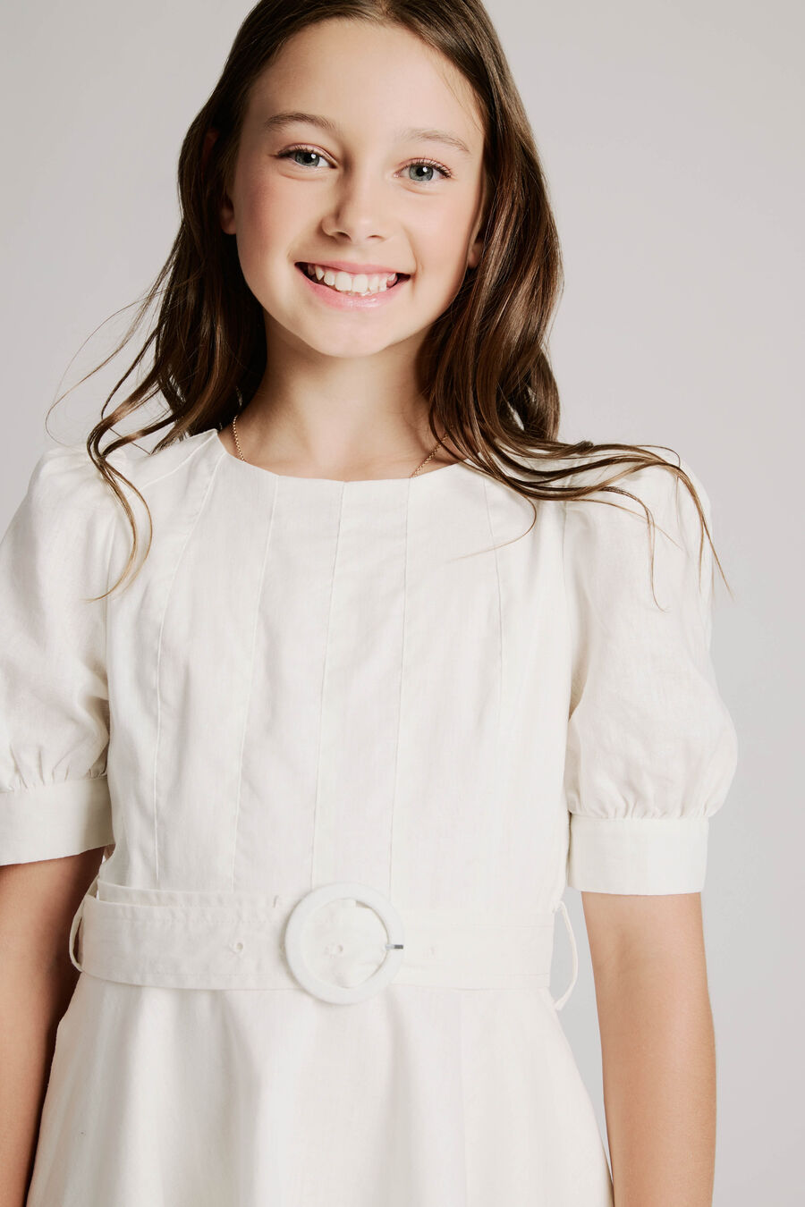 Girls Zenai Puff Sleeve Dress