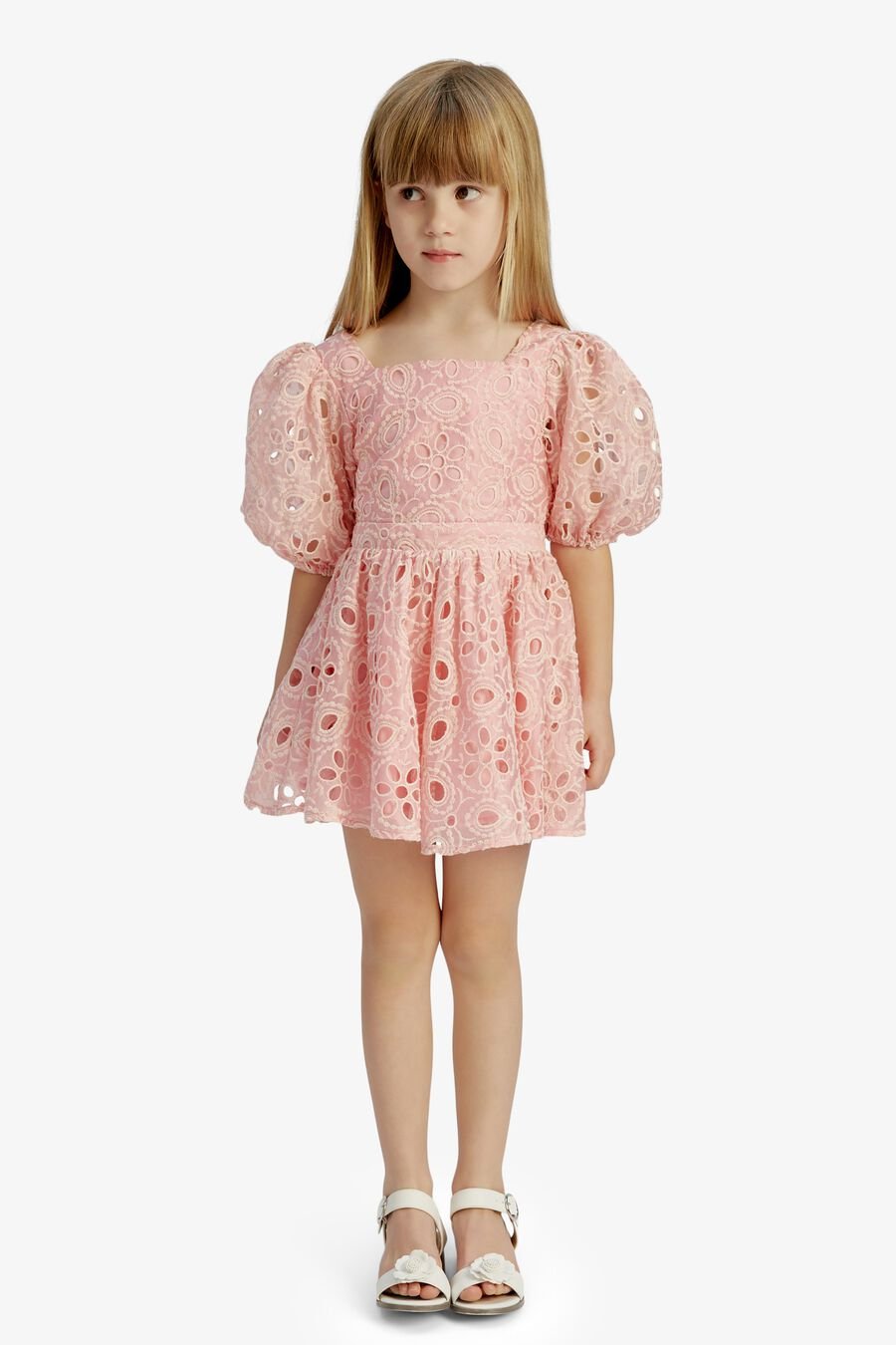 Girls Margo Broderie Mini Dress