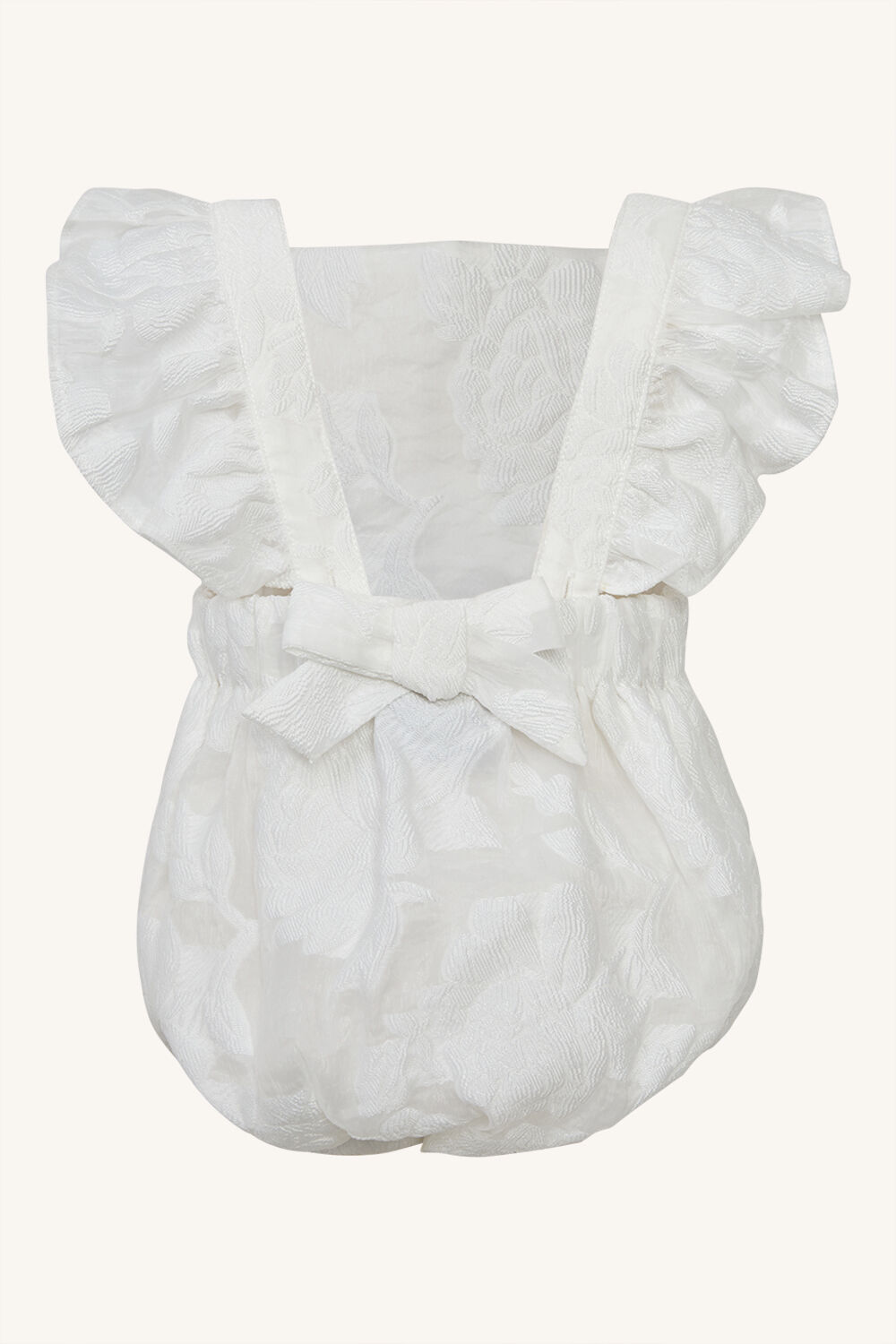 BABY GIRL FRANKIE RUFFLE BACK GROW in colour CLOUD DANCER