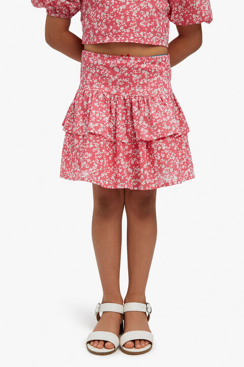 AMEILA FLORAL MINI SKIRT in colour SACHET PINK