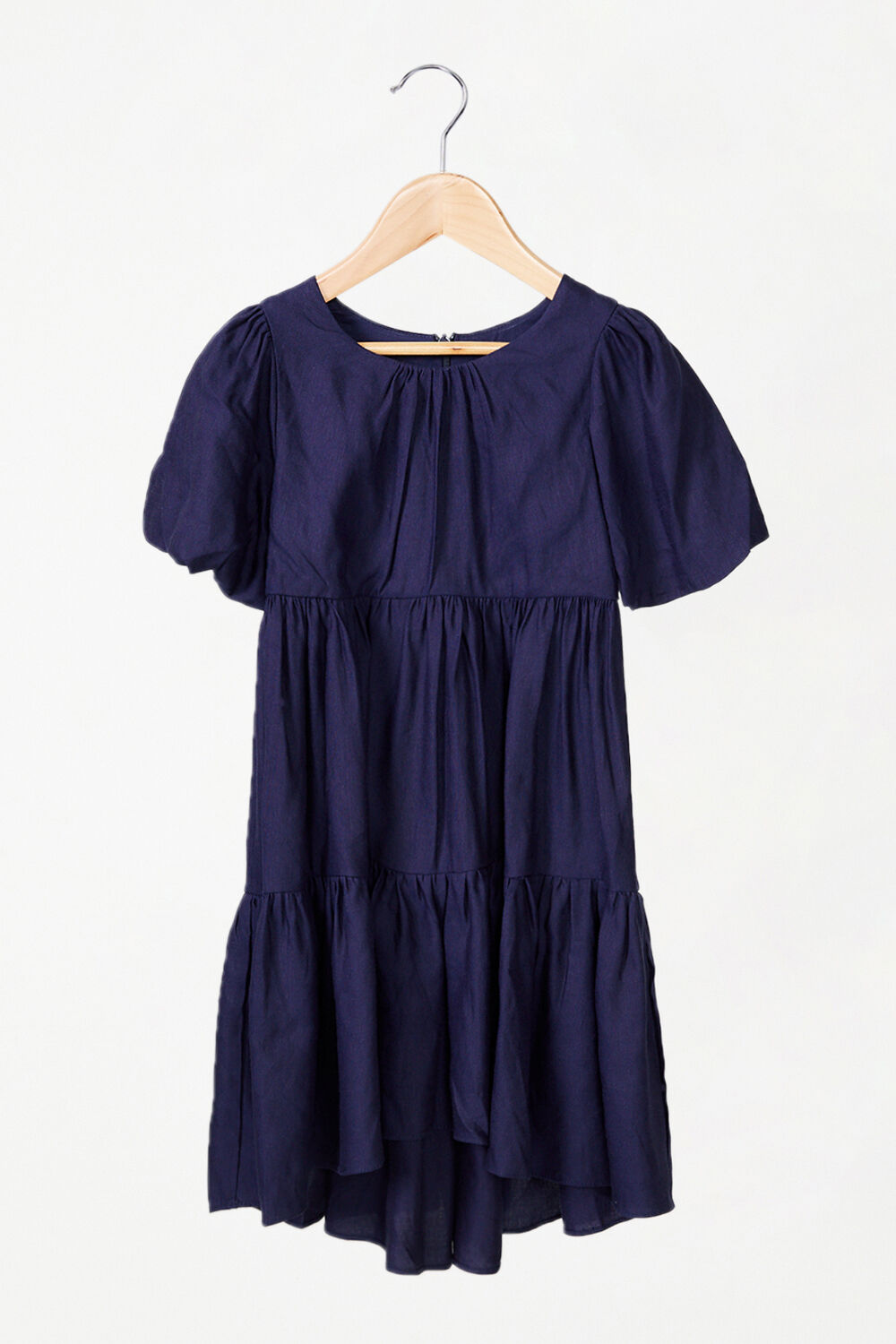 GIRLS TESSA TIERED DRESS in colour MARITIME BLUE