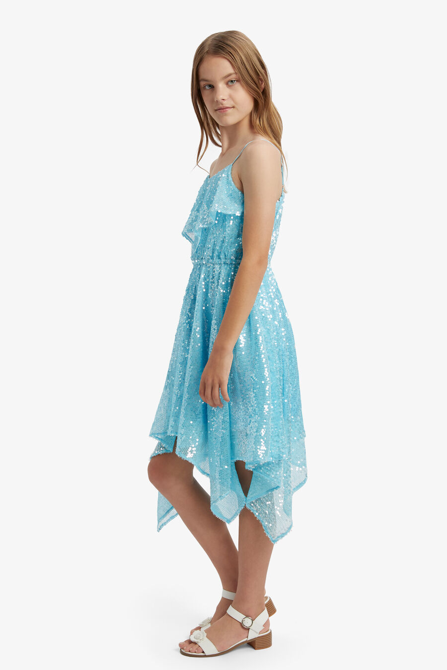 Girls Addy Sequin Hanky Dress