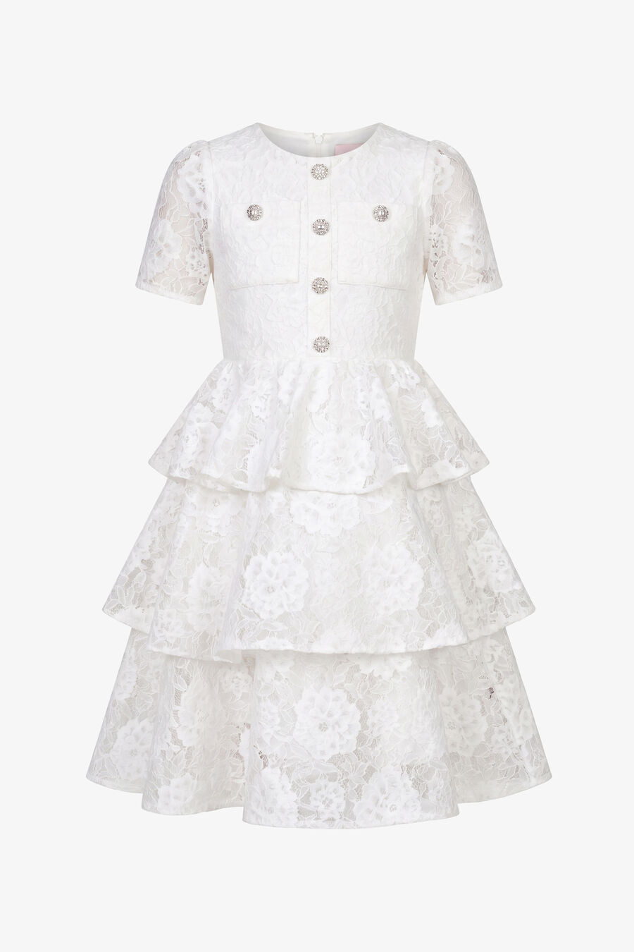 Girls Ruby Lace Dress