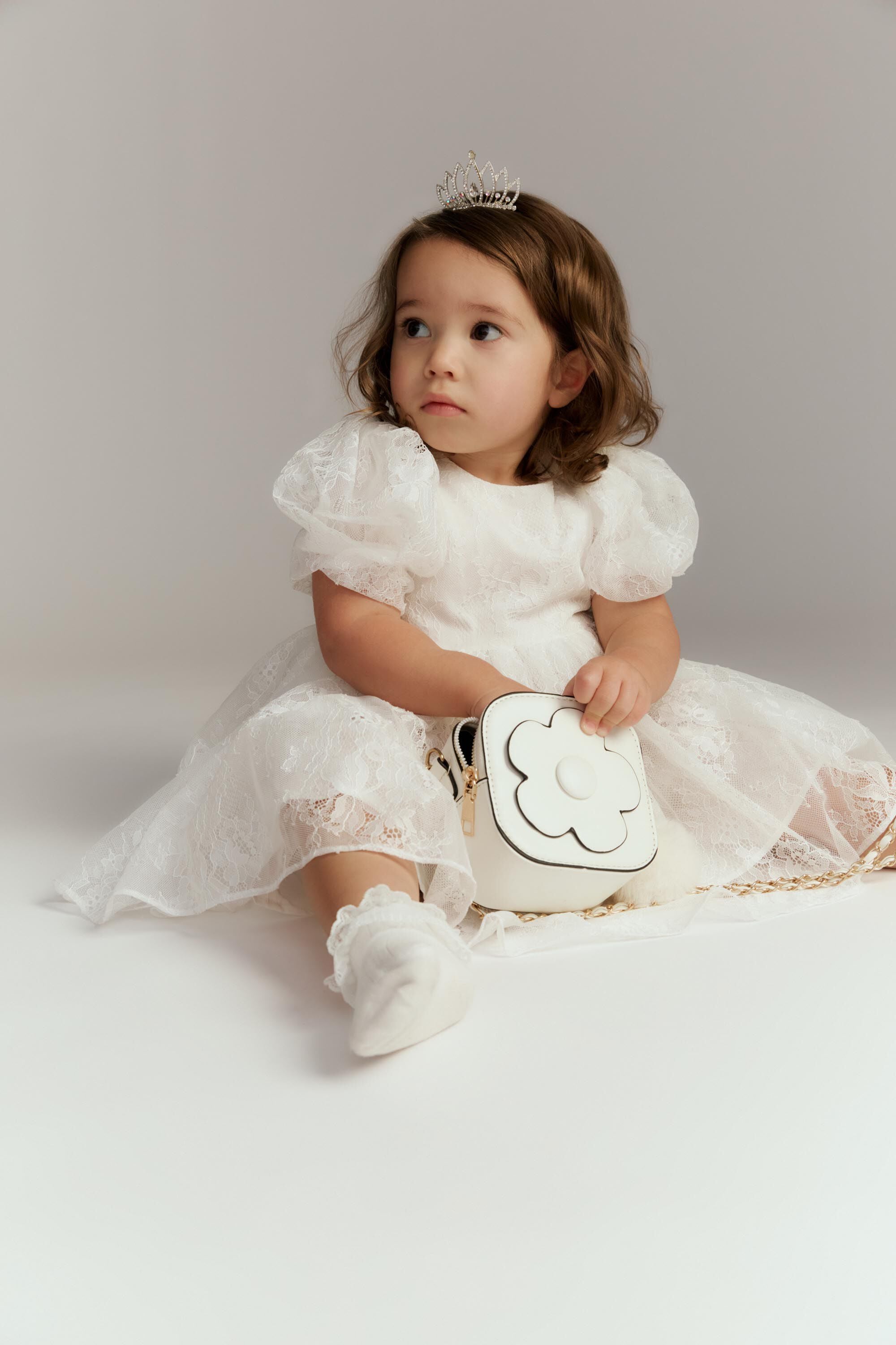 bardot junior white lace dress Baby Linda Lace Dress In White
