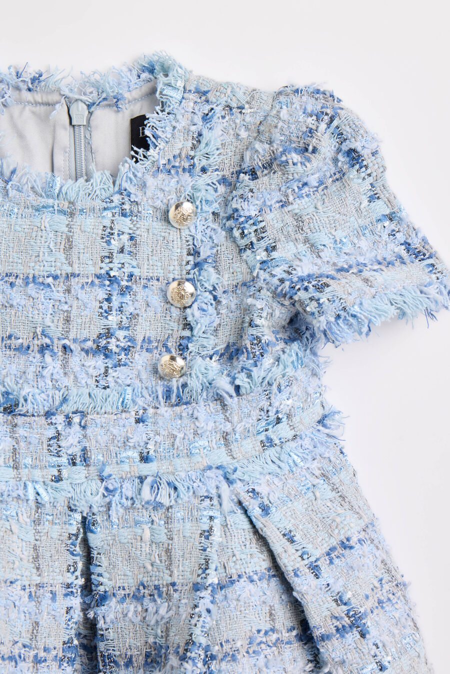 BRIELLE BOUCLE DRESS in colour Blue