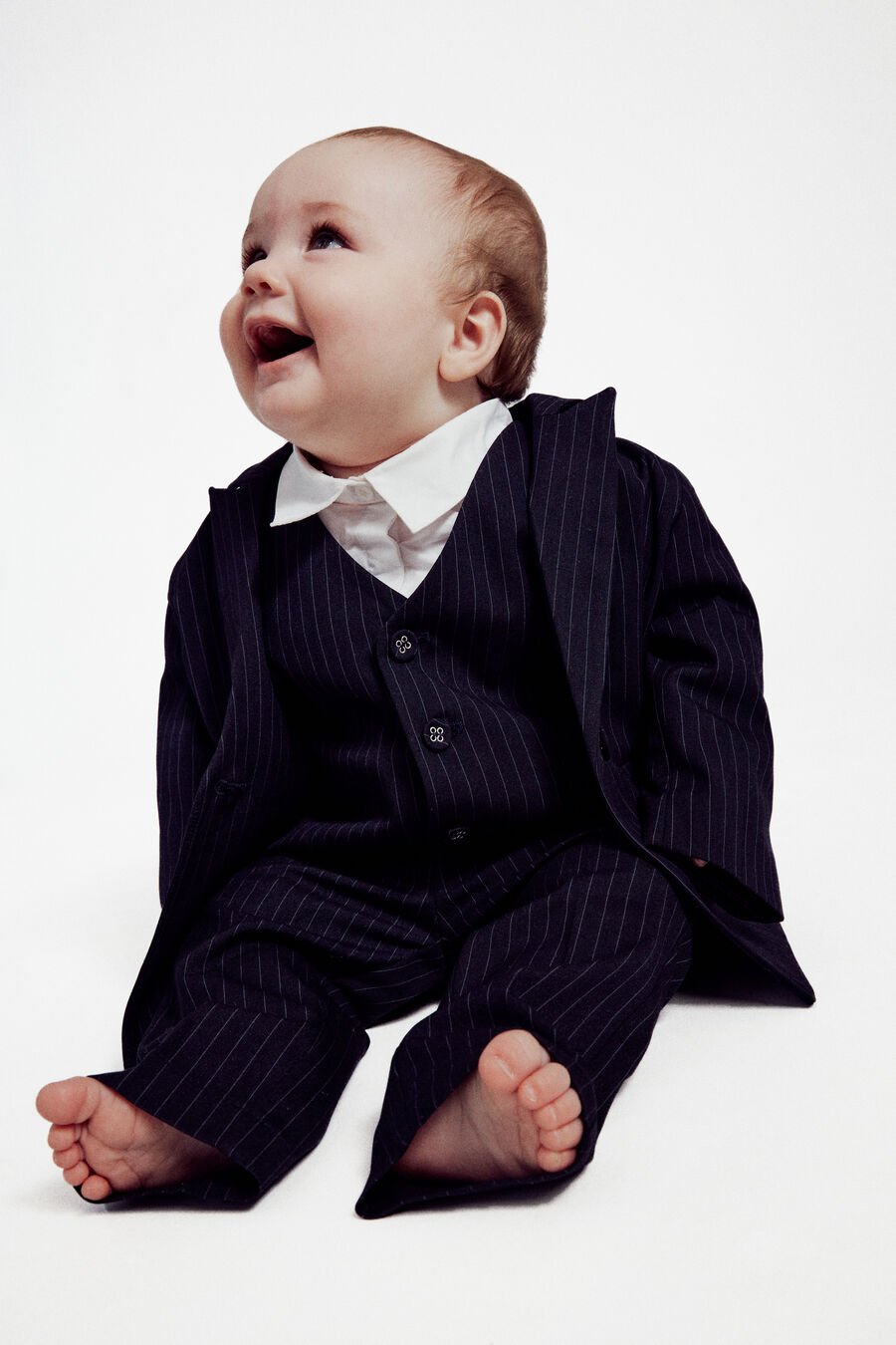 CHARLES PIN STRIPE BLAZER in colour Navy Pinstripe