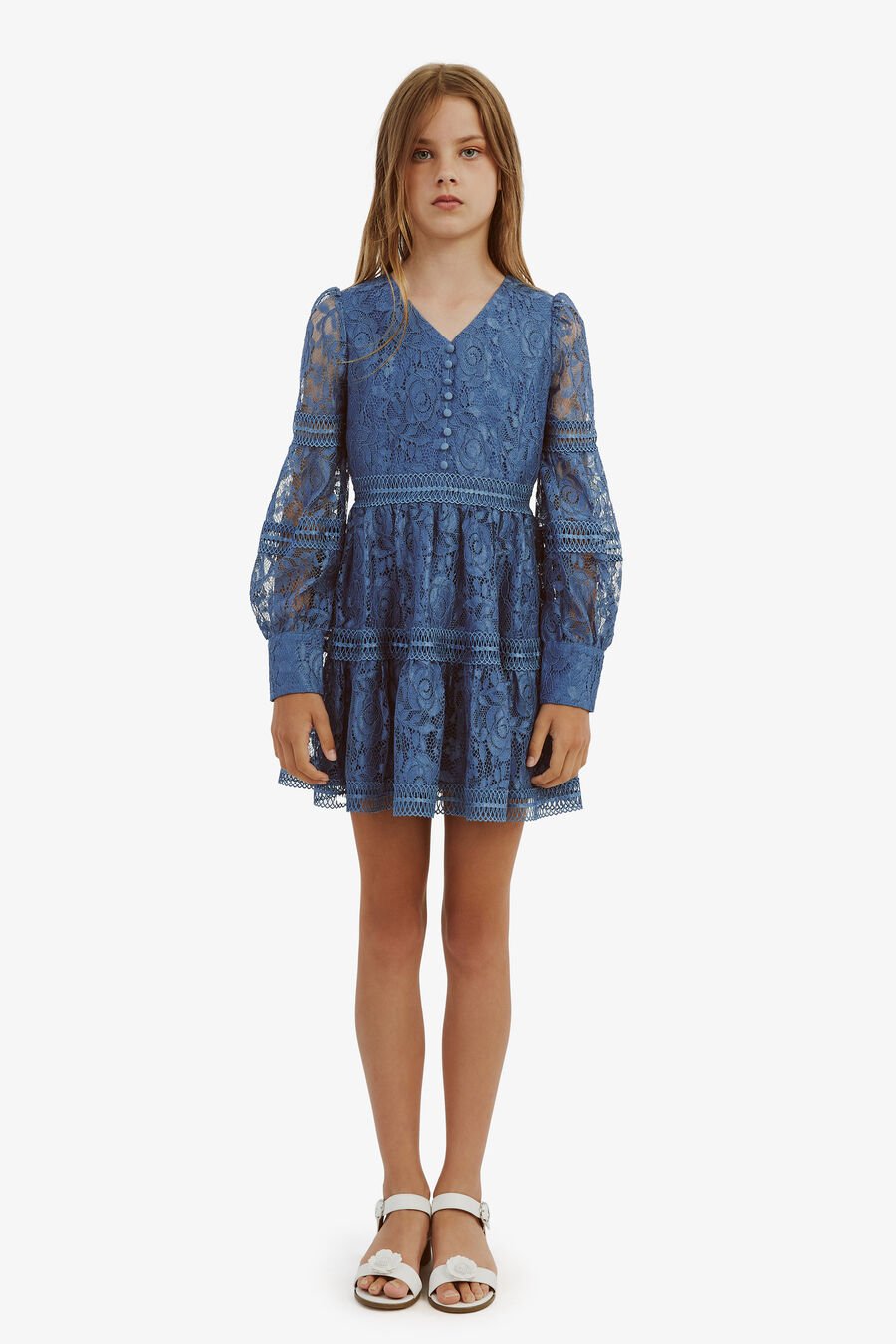 Girls Venice Lace Mini Dress
