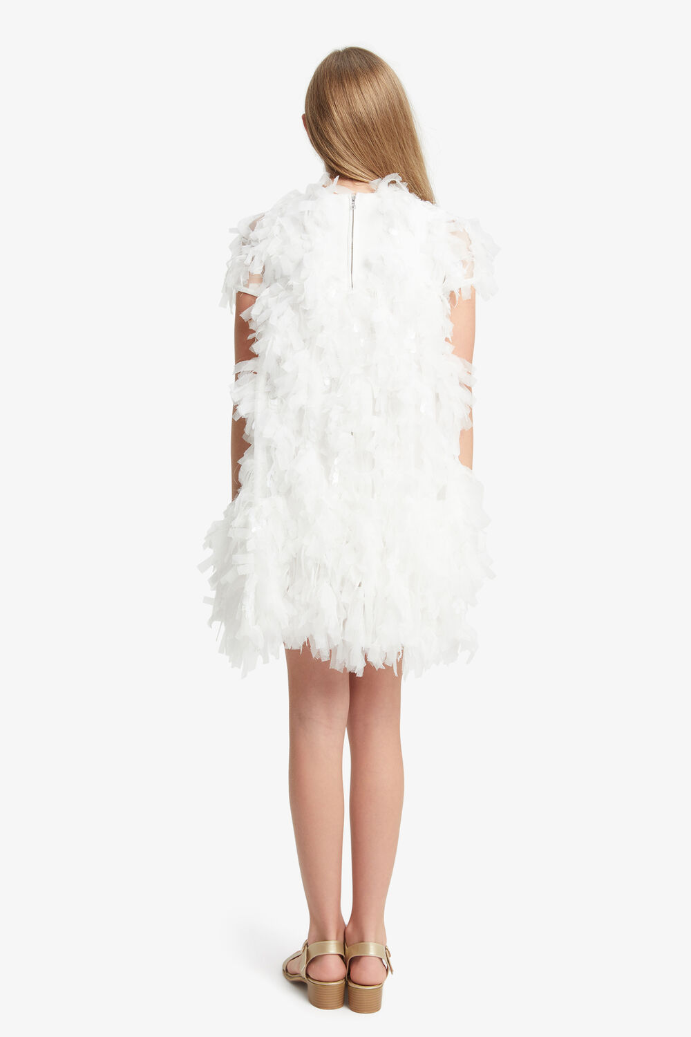 MALLORY TIERED DRESS in colour BRIGHT WHITE