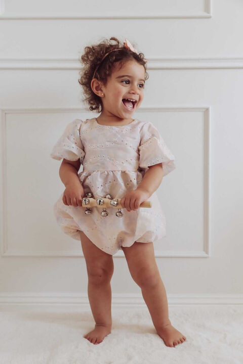 BABY GIRL SOFT FLORAL GROW in colour WHISPER PINK