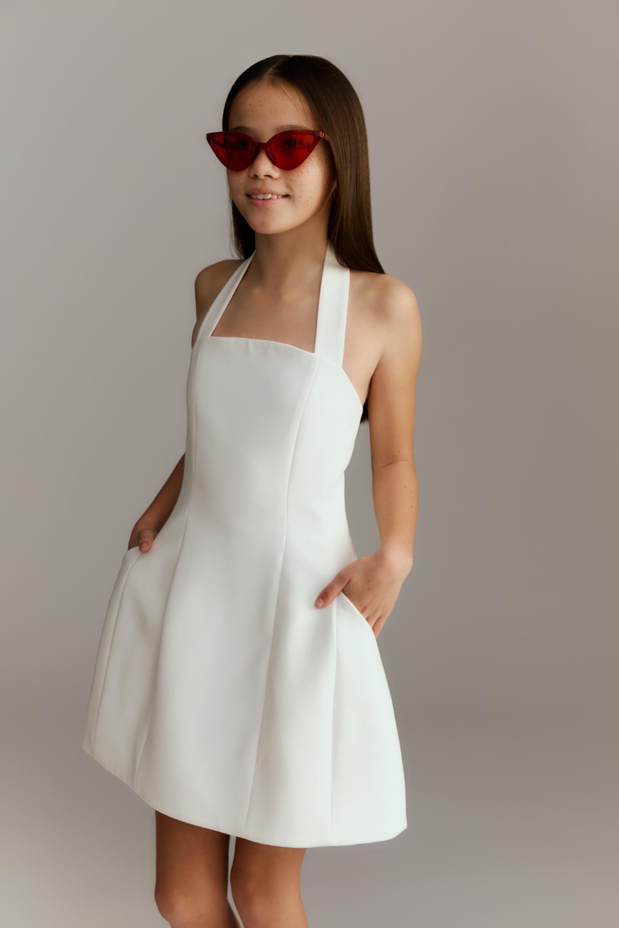 Girls Nevelle Mini Dress In Orchid White | Bardot Junior Girls Nevelle Mini Dress In Orchid White | Bardot Junior