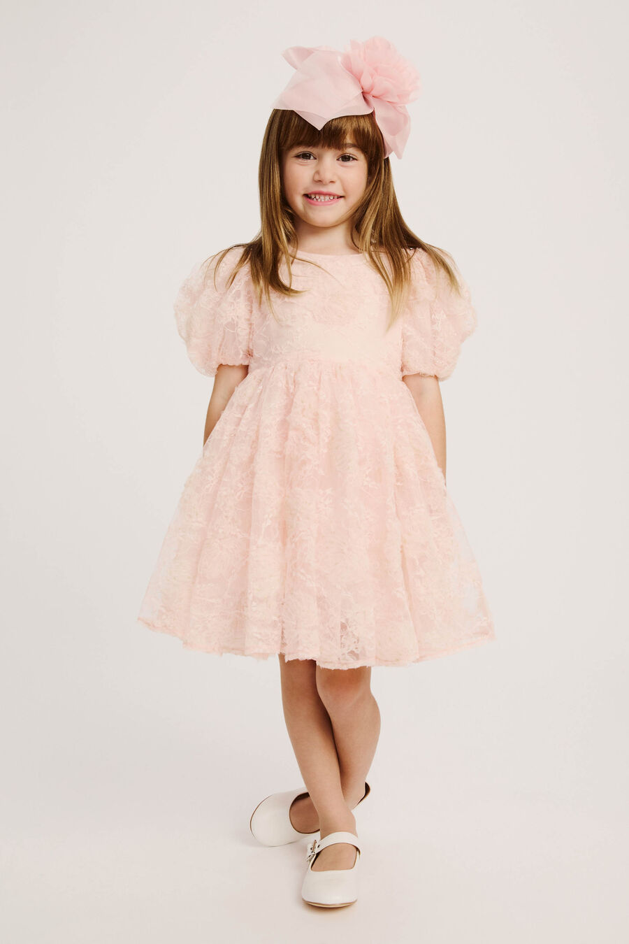 Girls Linda Rosette Mini Dress