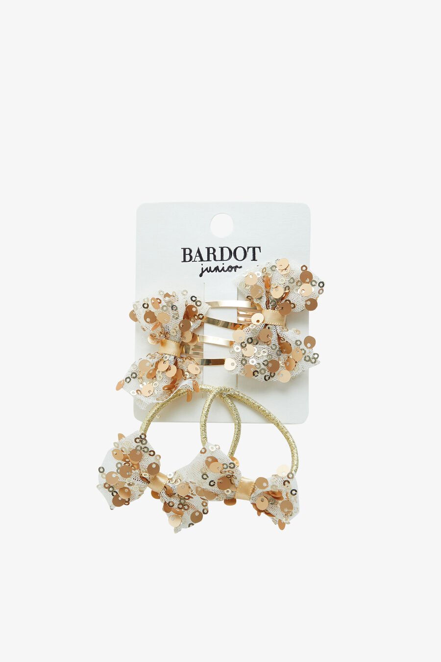 Girls Bow Clip And Hair Tie Set