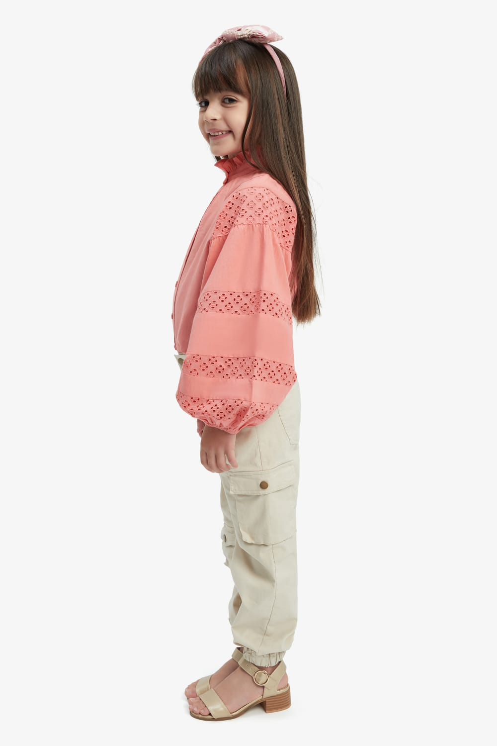 CHARLISE SPLICED BLOUSE in colour ORANGEADE