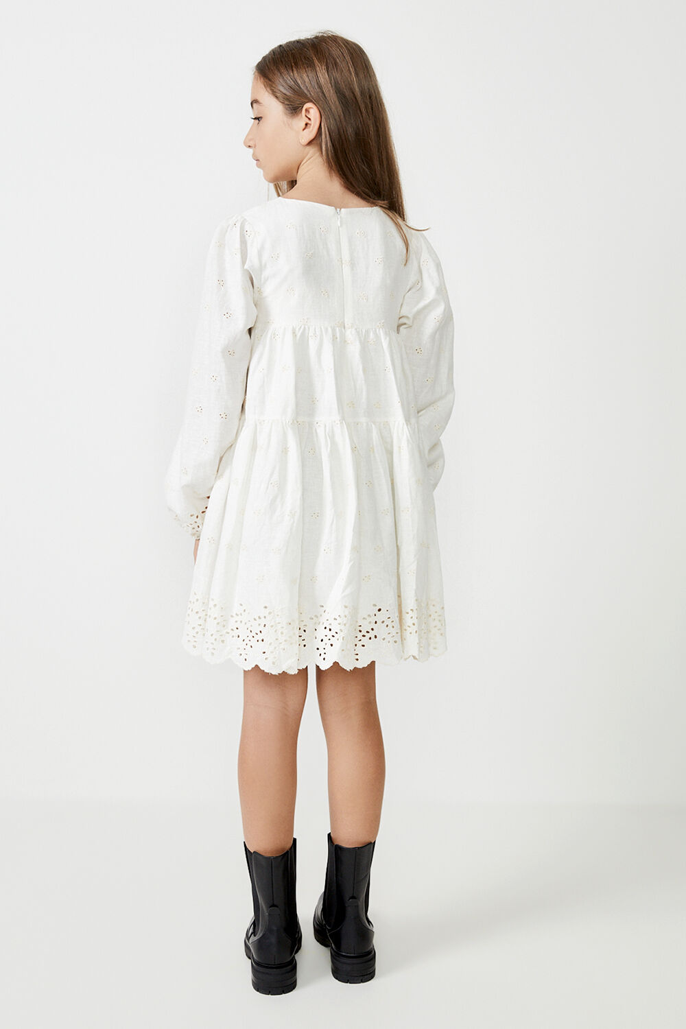 GIRLS ARIANNA MINI DRESS in colour CLOUD DANCER