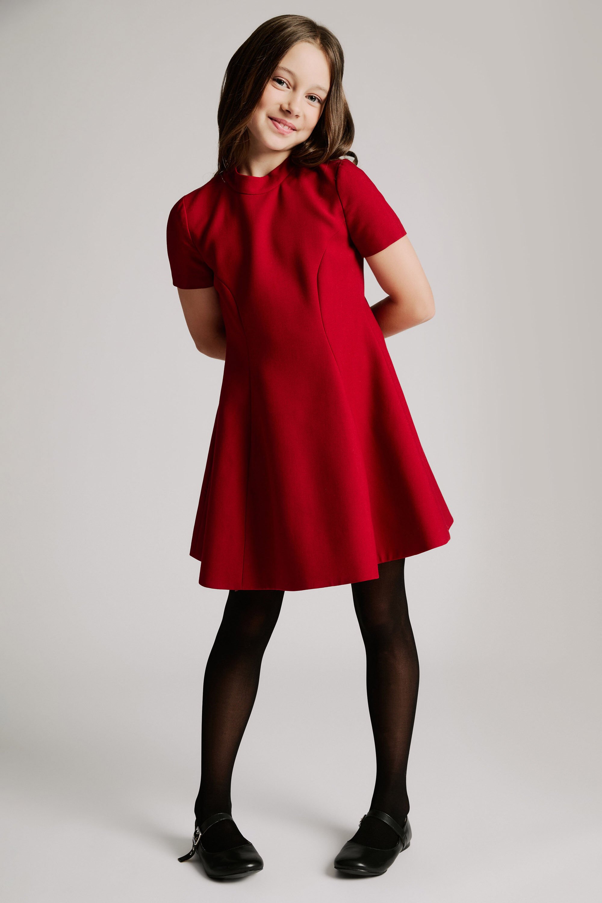 Girls Zephyra Mini Dress In Burgundy | Bardot Junior