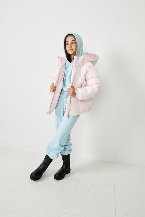 GIRLS MEIKA PUFFER JACKET in colour PEACH BLUSH