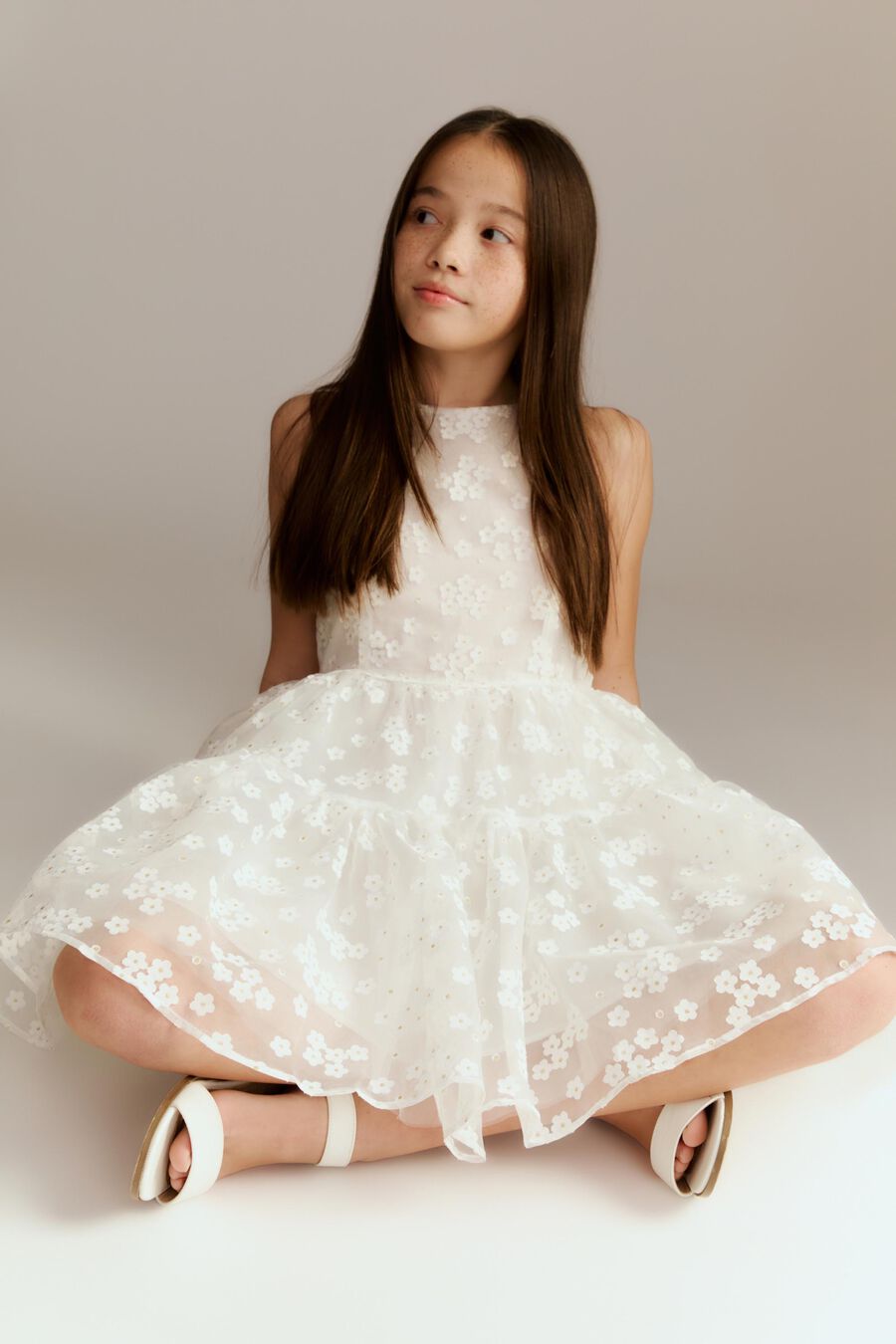 ANABELLE MINI DRESS in colour ORCHID WHT